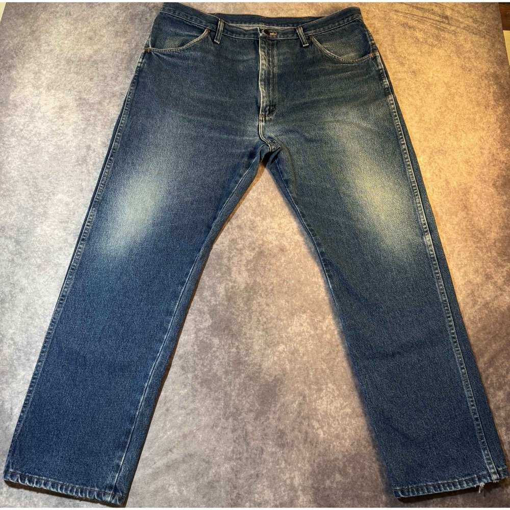 Rustler Jeans Mens 39x30 Blue Straight Leg Denim Workwear No Size Tag